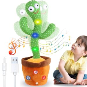 Kids Dancing Cactus Toy for Baby Boys and Girls, Talking Sunshine Cactus Toy Electronic Plush Toy Sings